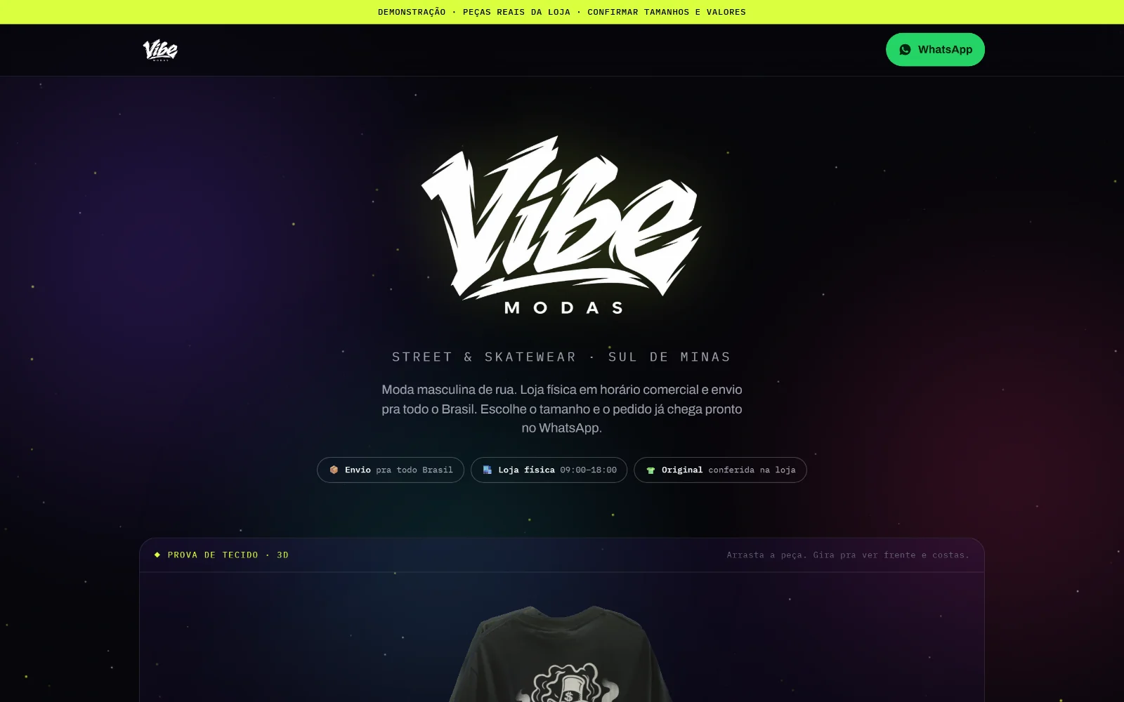 Vibe Modas — Moda de rua · Sul de Minas